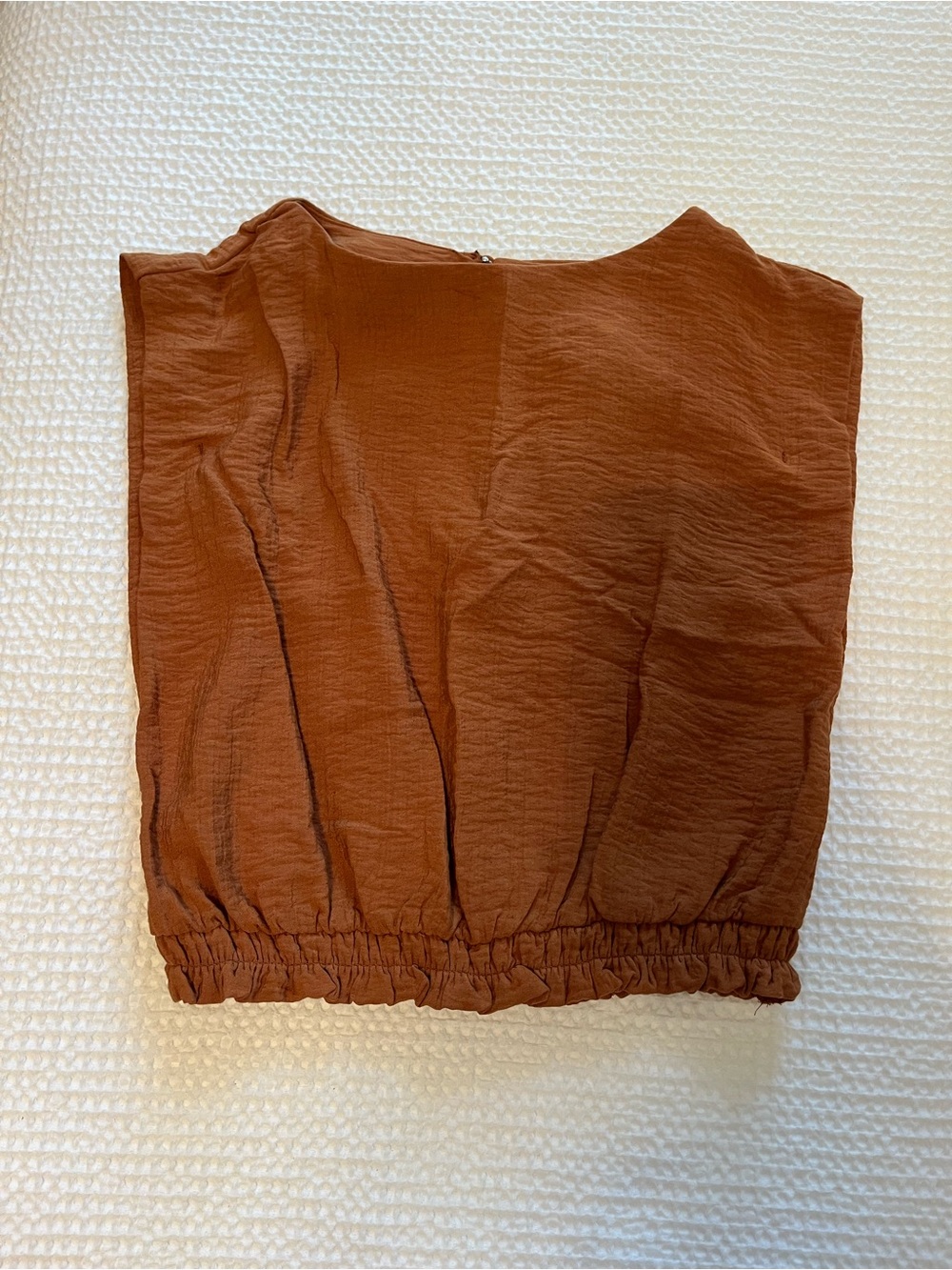 a new day Rust Brown Sleeveless Elastic-Hem Tank Top